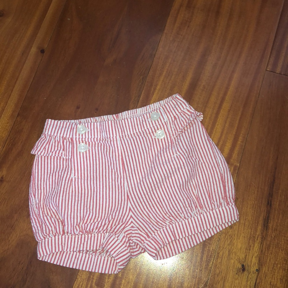 Janie & Jack High Waisted Red Seersucker Shorts ✨